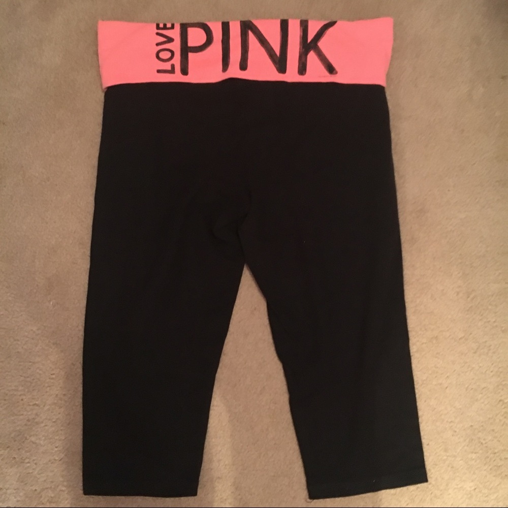 Pink crop leggings